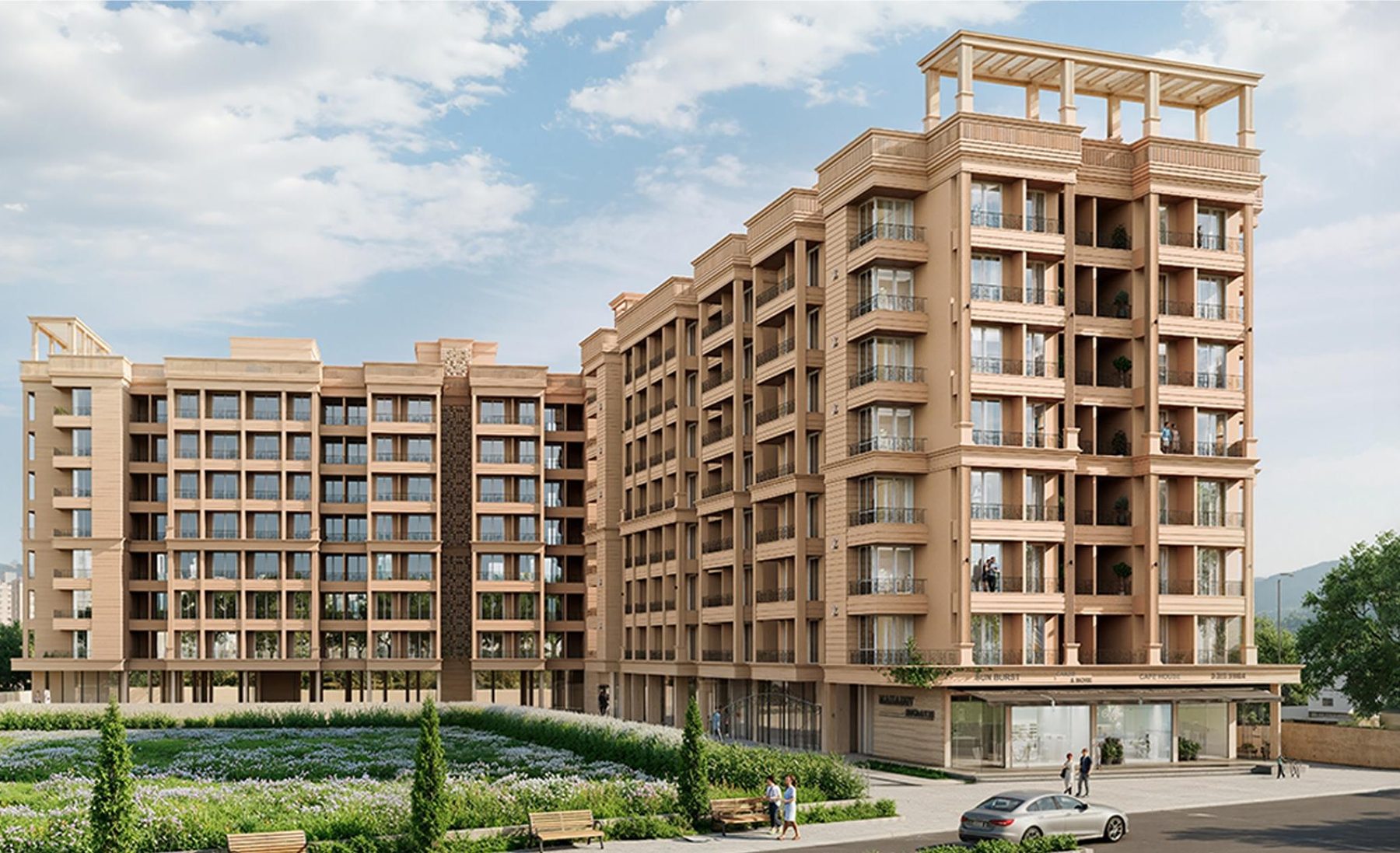 Mahadev Enclaves — building elevation